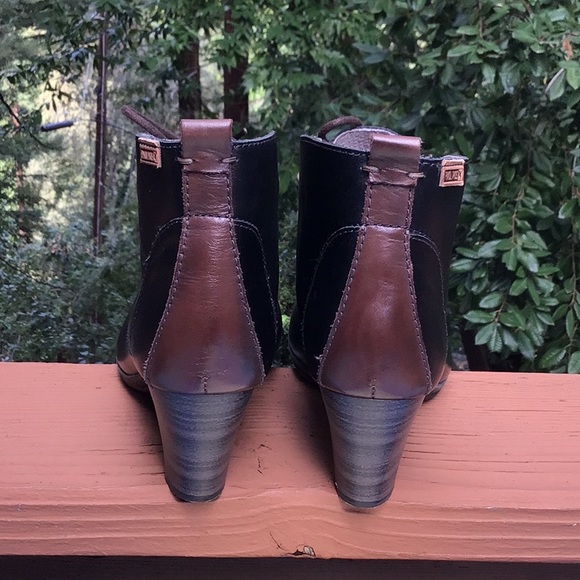 Pikolinos Black/Brown Leather Booties Sz 9.5-10 MINT - Picture 5 of 8